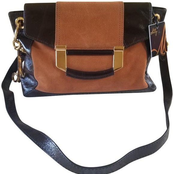 Milly Handbags - Beautiful brown leather and suede MILLY bag NWT
